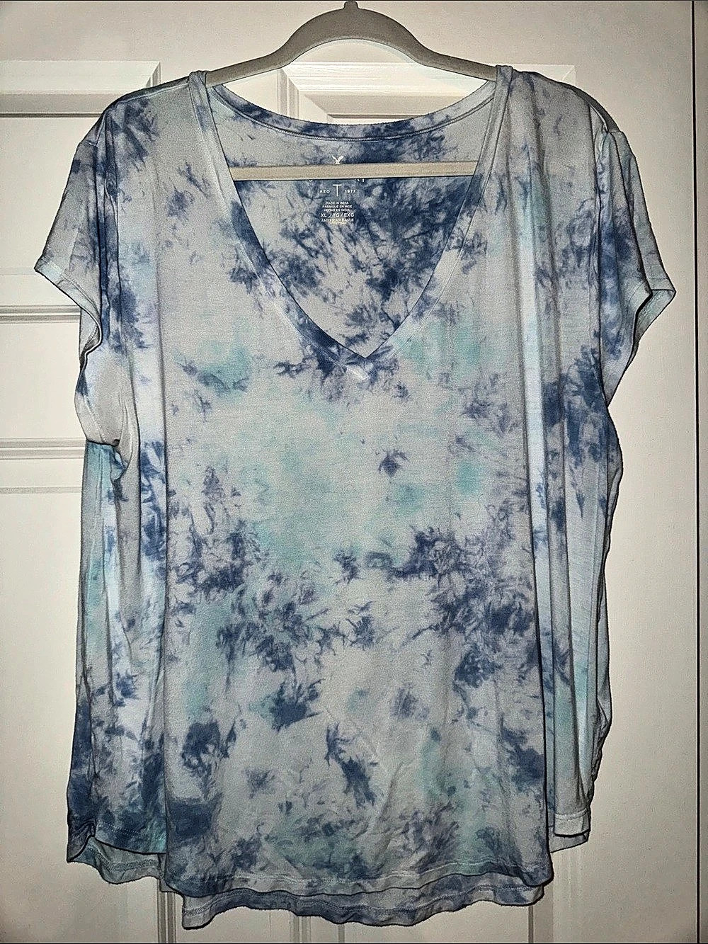 American Eagle Soft & Sexy Tie-Dye Short Sleeve Top